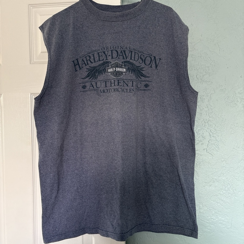 Harley-Davidson Gray Sleeveless T-Shirt